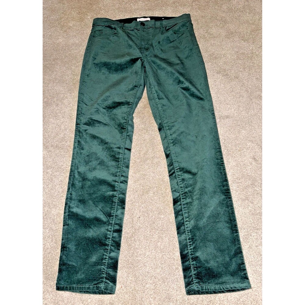 LOFT Women’s Hunter Green Velour Pants Size 8 Holidays